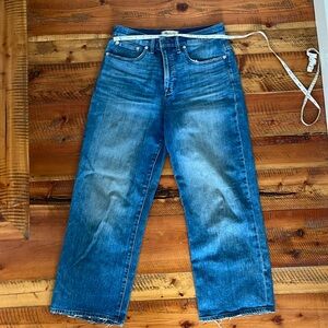Madewell slim wide crop high rise